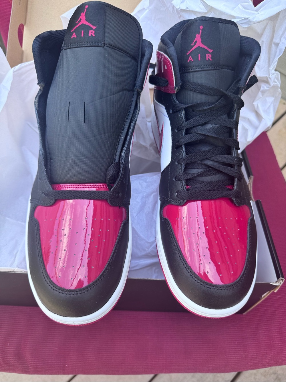 Jordan men’s  Sneakers - Black and red